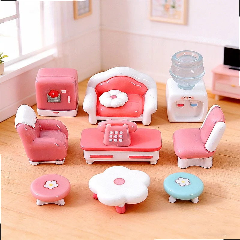 100pcs Wholesale Mini Simulated Sofa Dollhouse Furniture Decor DIY Decor for Jewelry Desktop Oranment