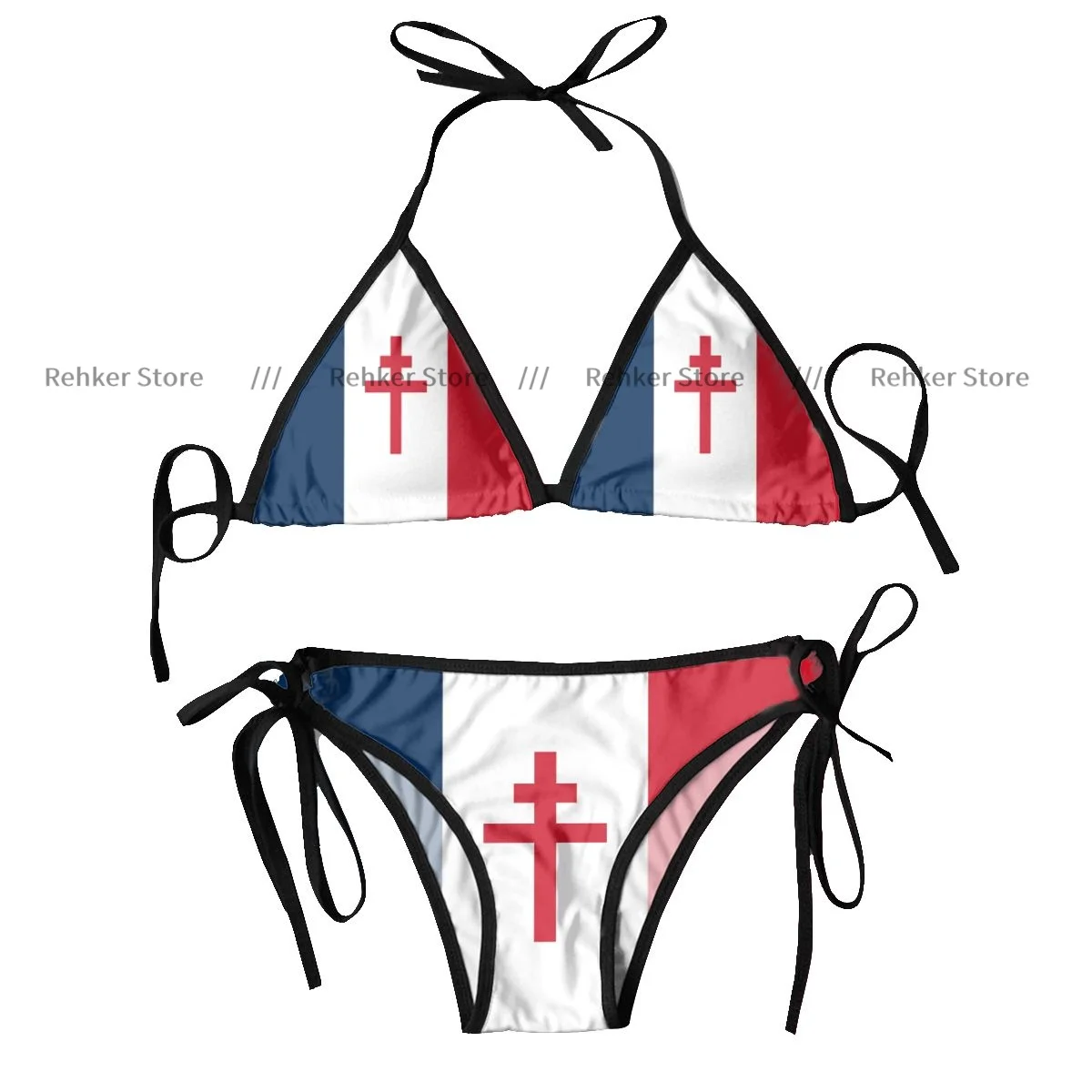 Sexy String Bikini Mujer Badmode Vrouwen Vlag Van Vrije Frankrijk Zomer Strandkleding