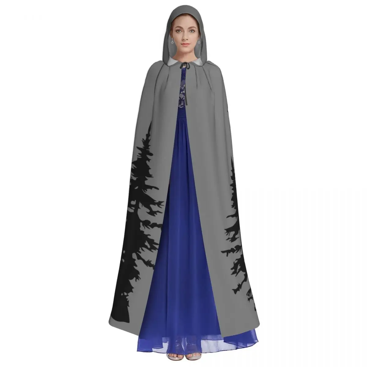 Hooded Cloak Polyester Unisex Witch Cape Costume AccessoryWolves Howling