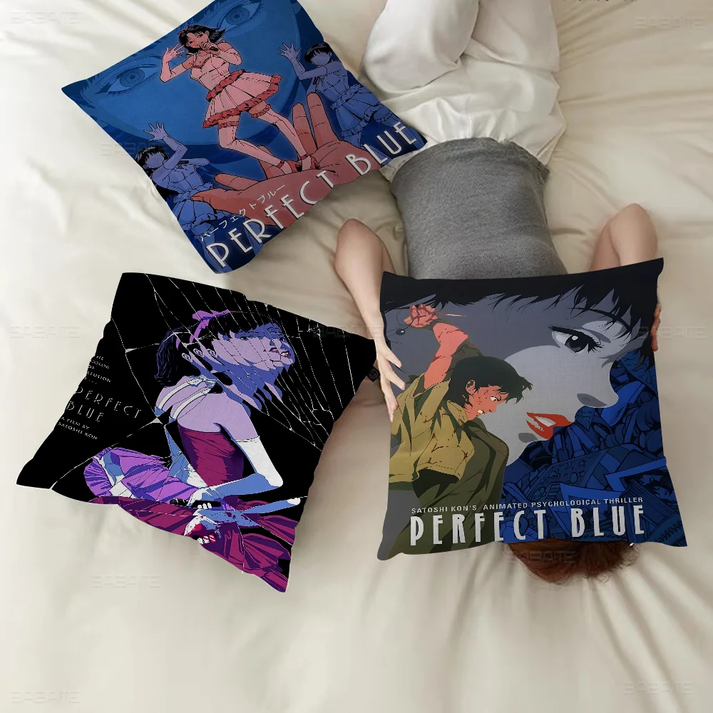 

Japan Anime Perfecta Blue Pillow Cover For Bedroom Room And Living Room Sofa Decorative Cushion Cover