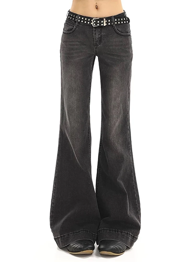 

Y2K винтажные потертые джинсы женские эластичные легкие расклешенные облегающие длинные брюки с антипригарным покрытием для похудения в форме подковы