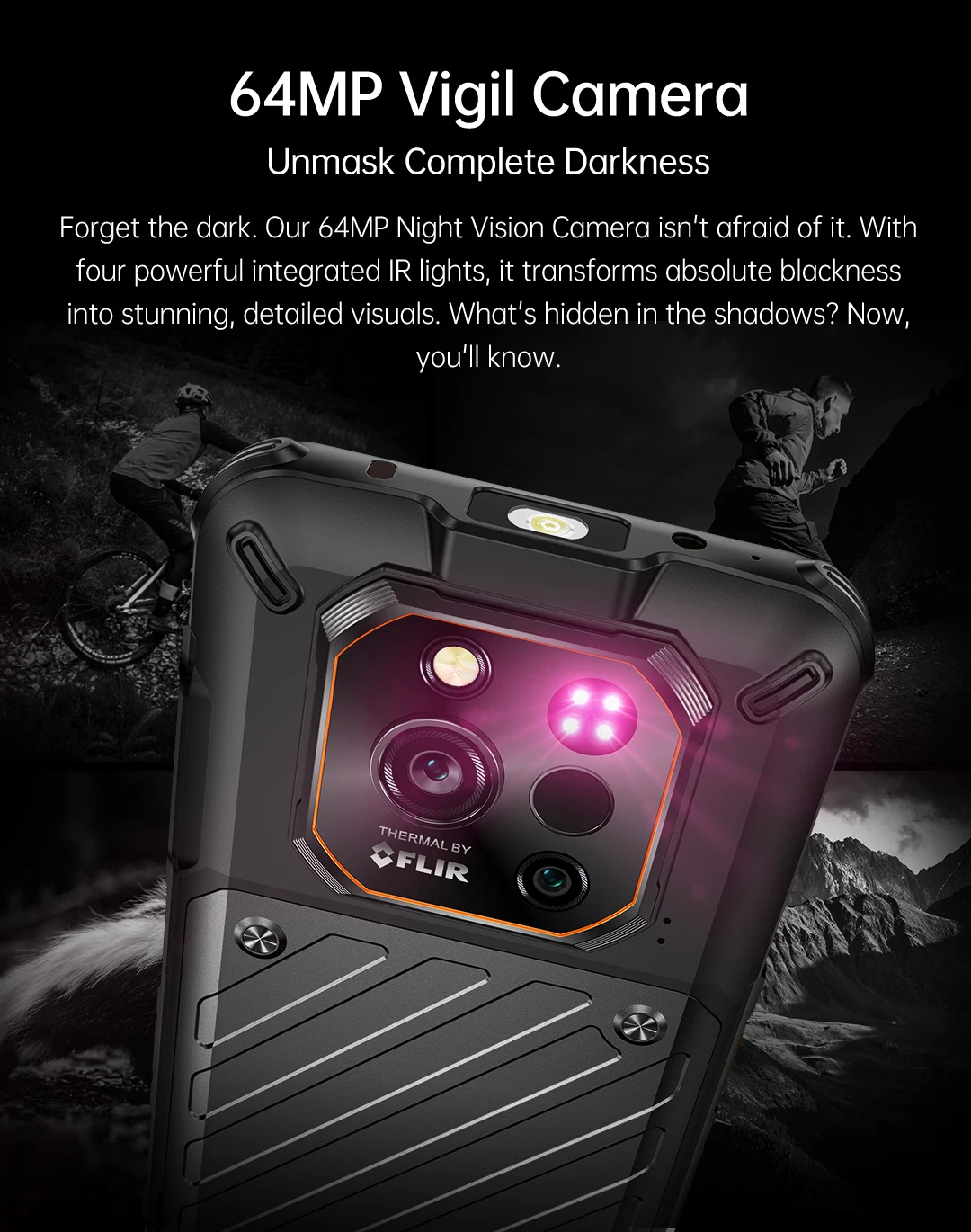 Ulefone RugOne Xever 7 Pro 5G Rugged Phone Thermal Imaging Android 15 Smartphone 512GB ROM 12GB RAM 120Hz AMOLED NFC 5500mAh