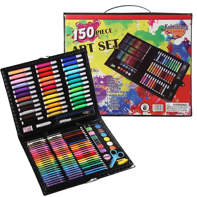 Kids Coloring Pen Set 150X Color Brush Pens Art Kit Drawing Supplies Kids Coloring Pens Markers Set Sketching Pencils Coloring