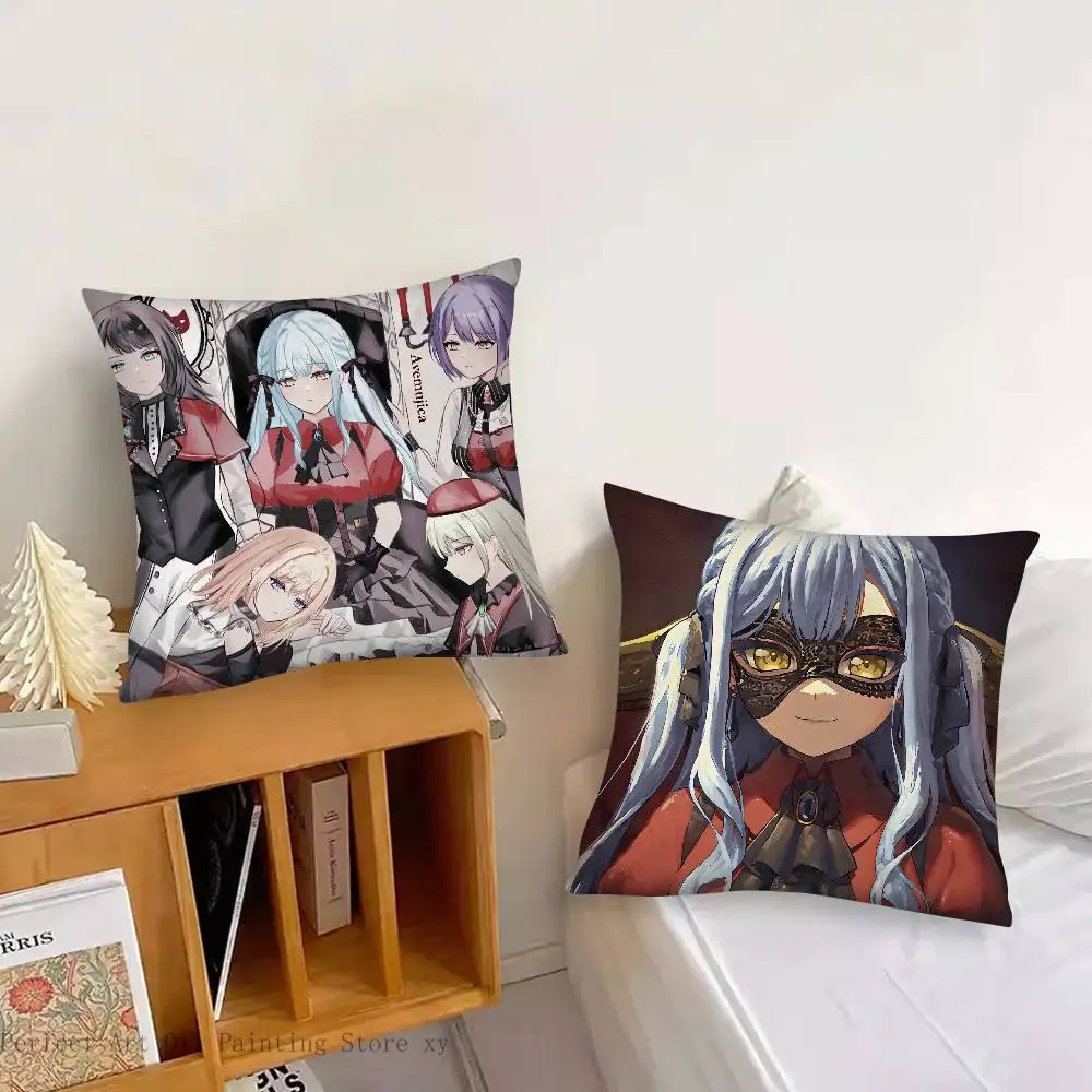 Anime BanG D-dream A=Ave M-Mujica Pillow Case Fashion Square Pillowcase Bedroom Sofa Room Ins Decoration Leisure