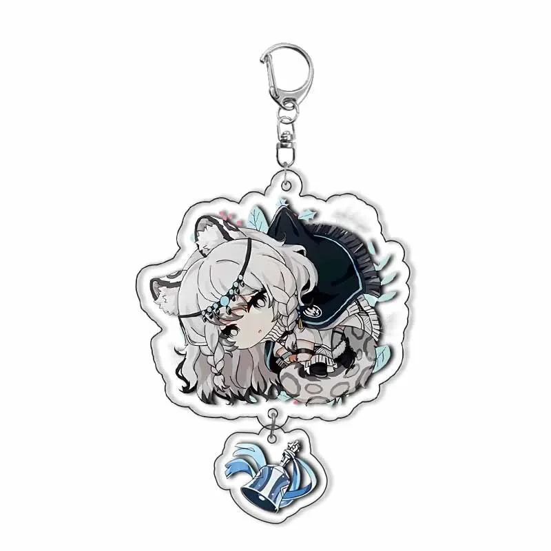 Game Arknights Q Version Acrylic Keychain Double Charms Amiya Exusiai Texas Bag Pendant Cosplay Accessory for Fans Collection