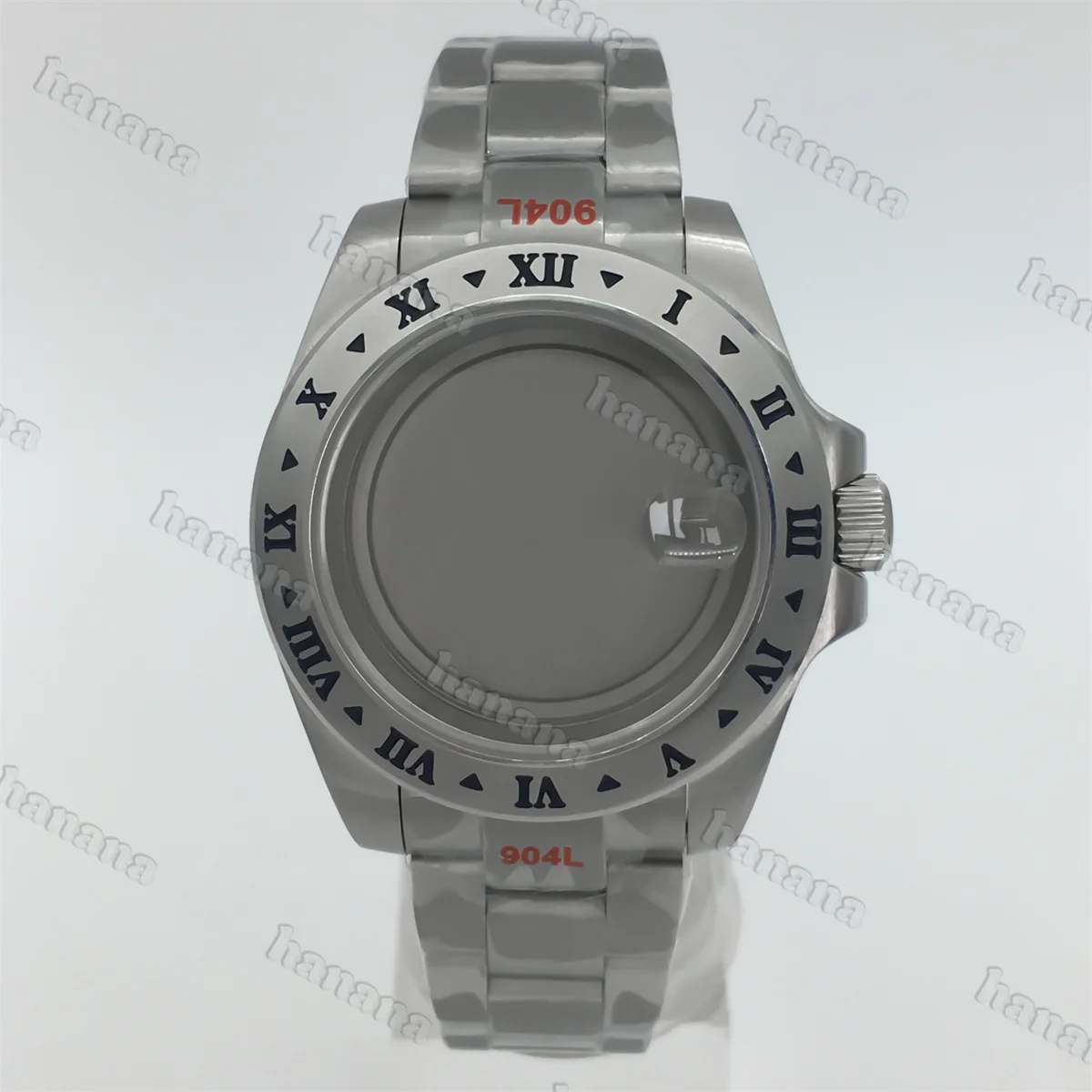 

40mm case Sapphire glass Roma digital fixed bezel fit NH35 NH36 NH34GMT ETA2824 PT5000 Ronda515 movement sliding buckle bracelet