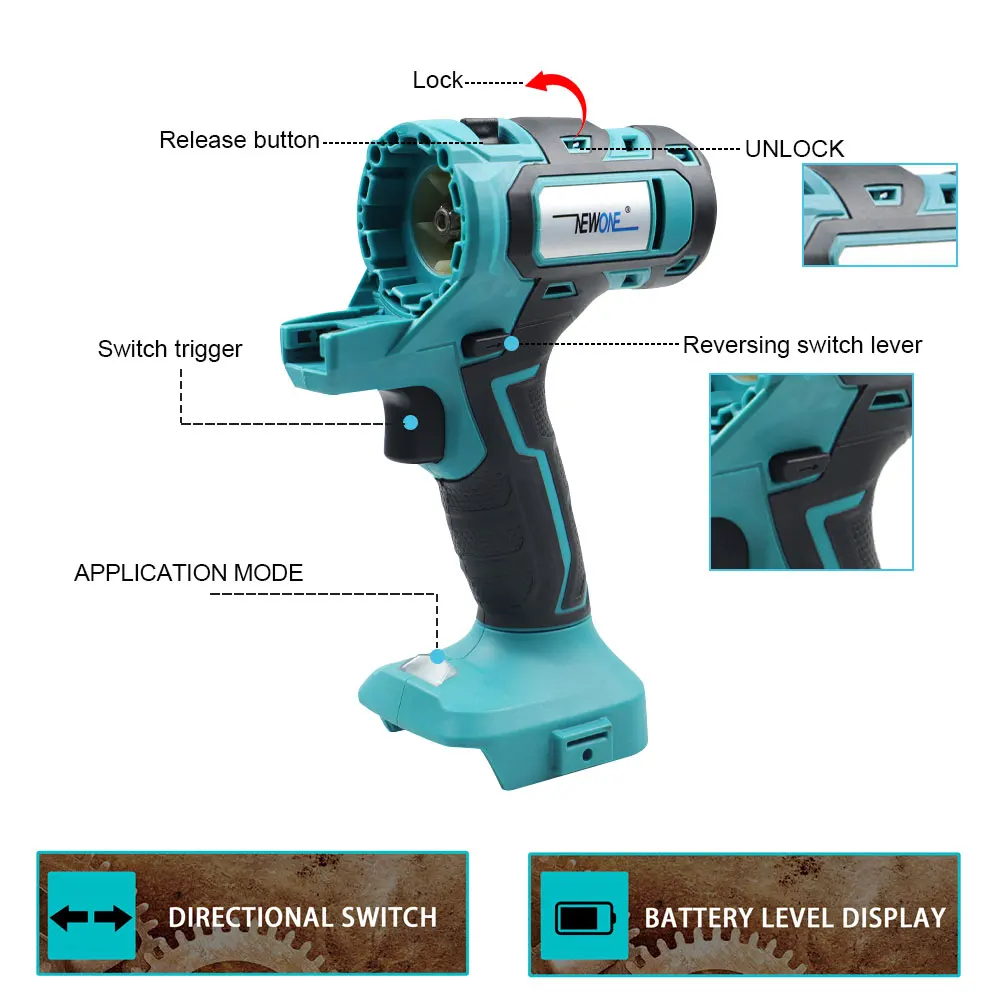 Compatible for MAKITA 18V Brushed 12-in-1 Multi Chainsaw Drill jig/reciprocating/circular saw oscillating tool Sandercombo kit