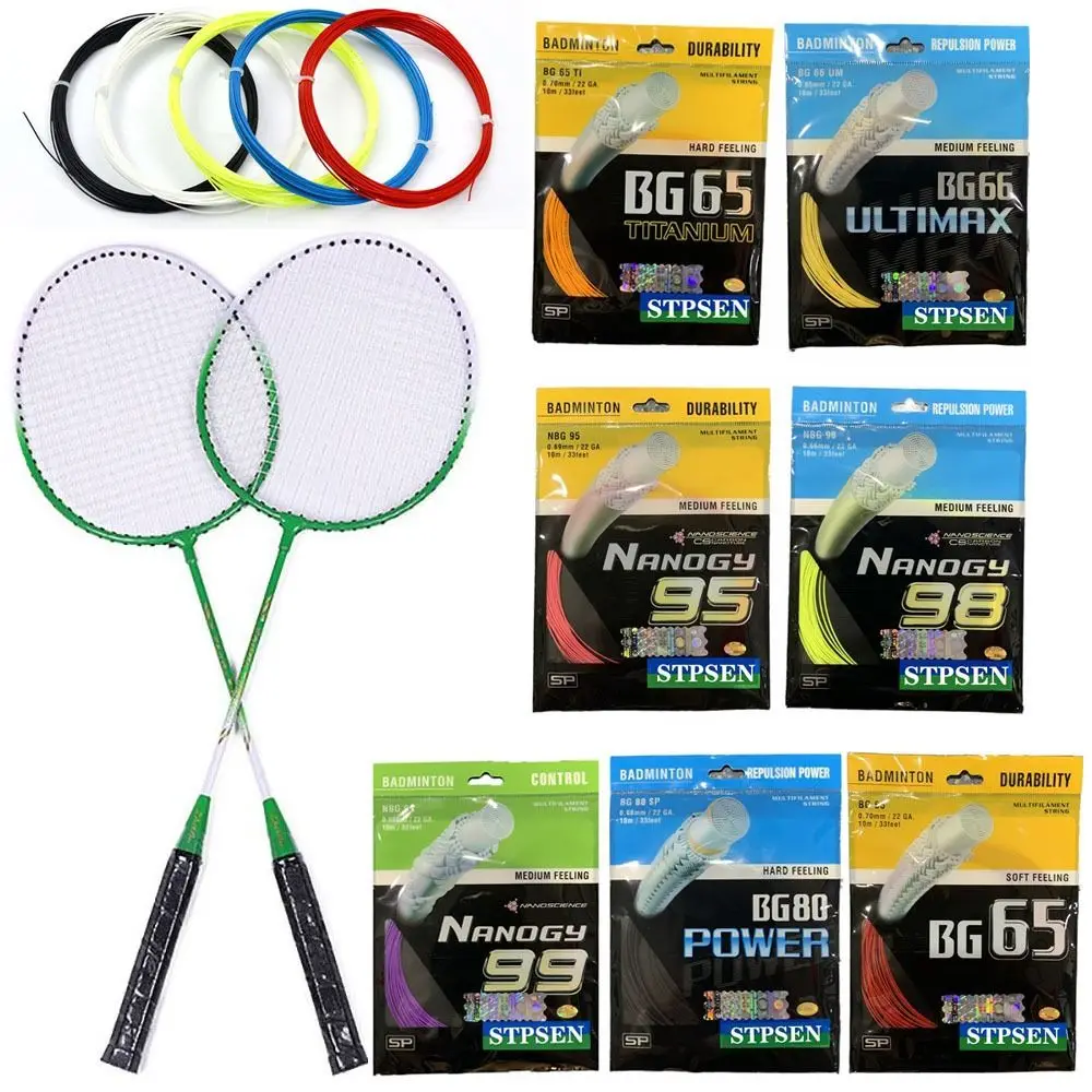 Duurzame Willekeurige Kleur Badminton Racket String Hoge Elasticiteit Badminton Racket Draad Sport Badminton Benodigdheden