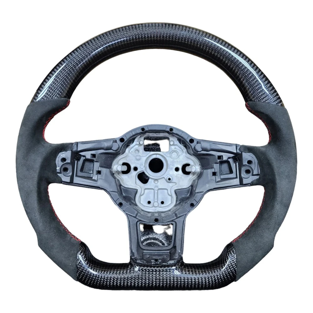 Steering Wheel Alcantara For Volkswagen Golf 7 7.5 GTI GTD GTE R 2013-2020 Polo GTI Tiguan Passat DSG Carbon Fiber