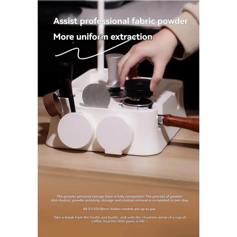 

AT28-Espresso Tamping Station Espresso Organizer Box Coffee Filter Tamper Holder For Counter Top Coffee Tools Organzier A