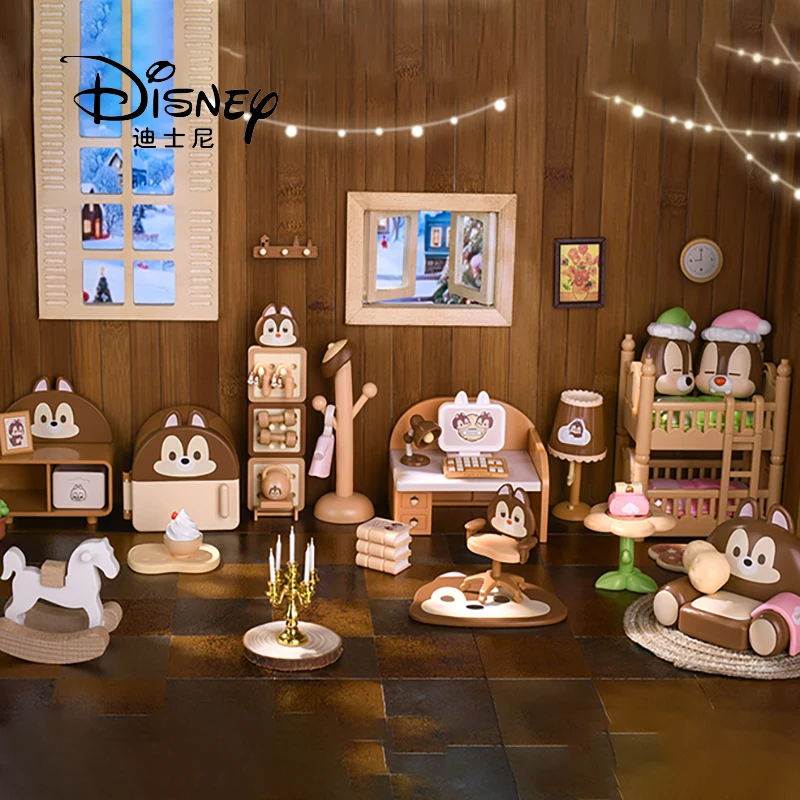 

Real Disney Chip,Dale Room Blind Box Trendy Toy Figure House Toy Girls Day Gift Cute Ornaments