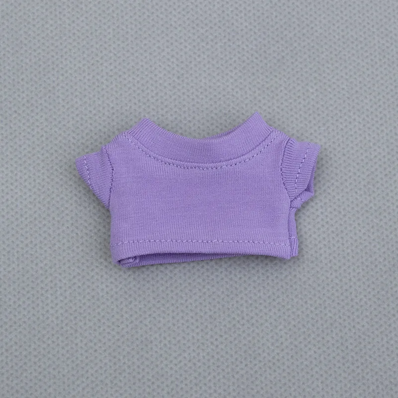Ubranka dla lalek Mini Labubu 4.0, 10 cm, koszulka w jednolitym kolorze dla Mini Labubu, 4. generacja.