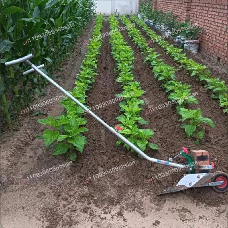 Manpower plow hand fishing plow trenching ridge opener trencher micro tiller hand pulling trenching hand pulling