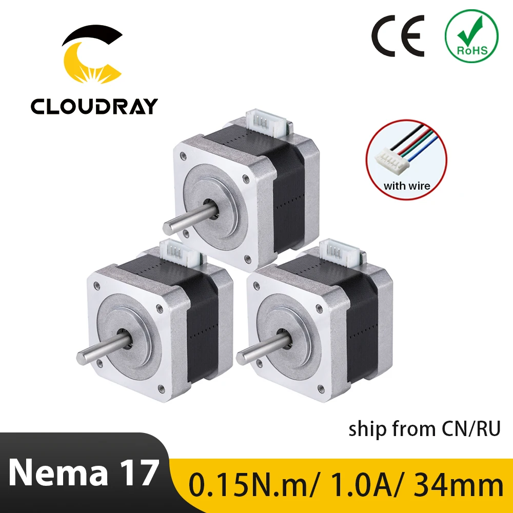 

Nema 17 Stepper Motor 42mm 2 Phase 15Ncm 1A Stepper Motor with DuPont 4-lead Cable for 3D printer CNC XYZ