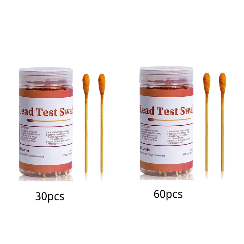 Lead Test Swabs, Instant Lead Test Kit For All Painted Surfaces,Ceramics, Dishes, Metal, Wood, Lead Testing Strips