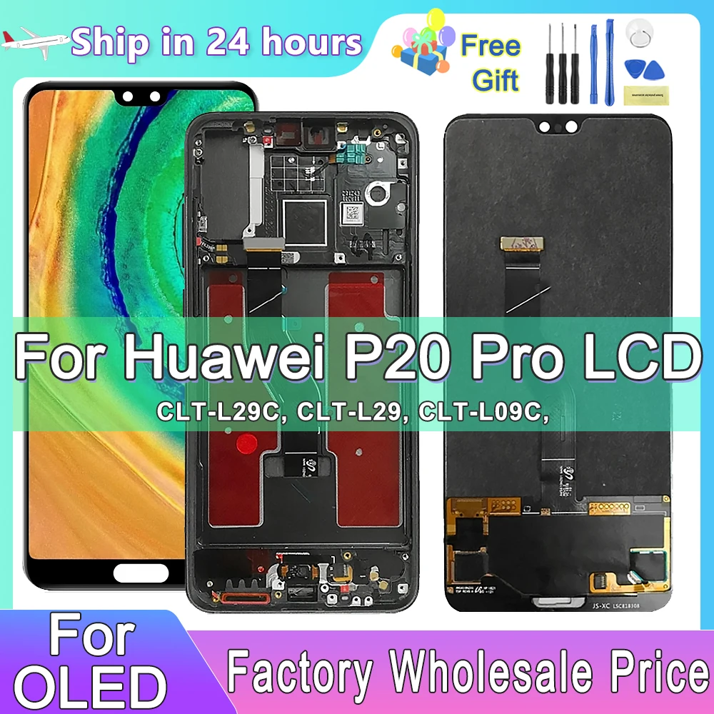 

6.1 ''Display OLED For Huawei P20 Pro LCD Touch Screen Digitizer Assembly sostituzione per schermo P20 Pro CLT-L09 CLT-