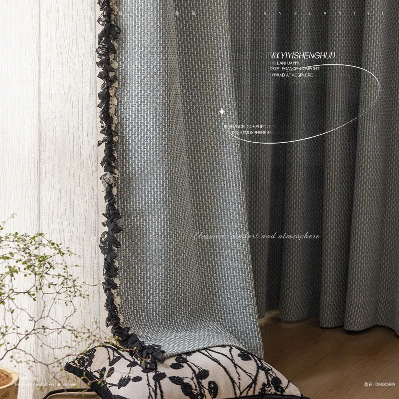 

Children's Room Cotton and Linen Windproof and Warm Medieval Style Curtains for Living Dining Room Bedroom Blackout Decoration
