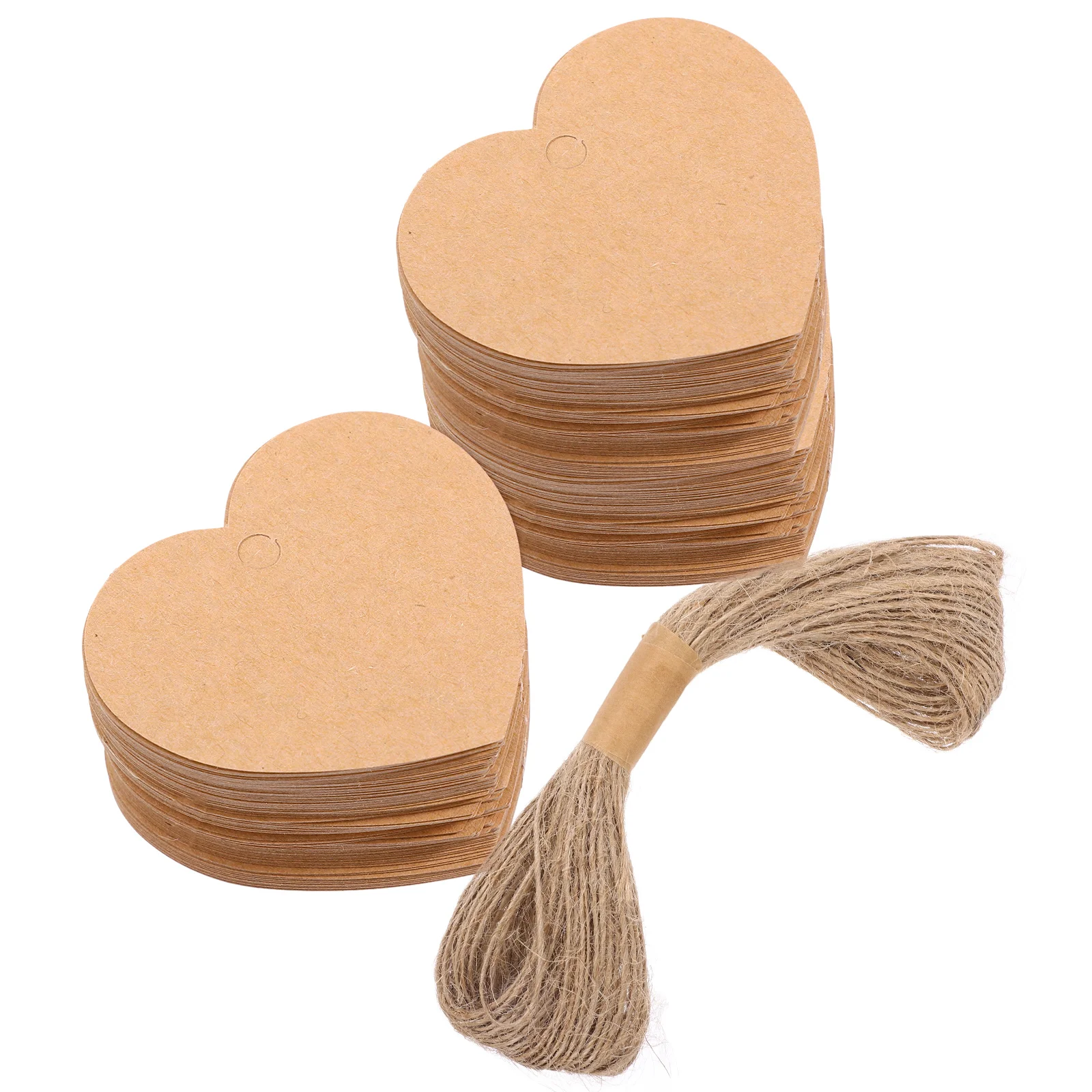 1 مجموعة 200 علامات هدايا على شكل قلب ملصقات ورقية مع سلسلة لحفلات الزفاف عيد الحب DIY بها بنفسك الحرف بطاقات الزينة المعلقة