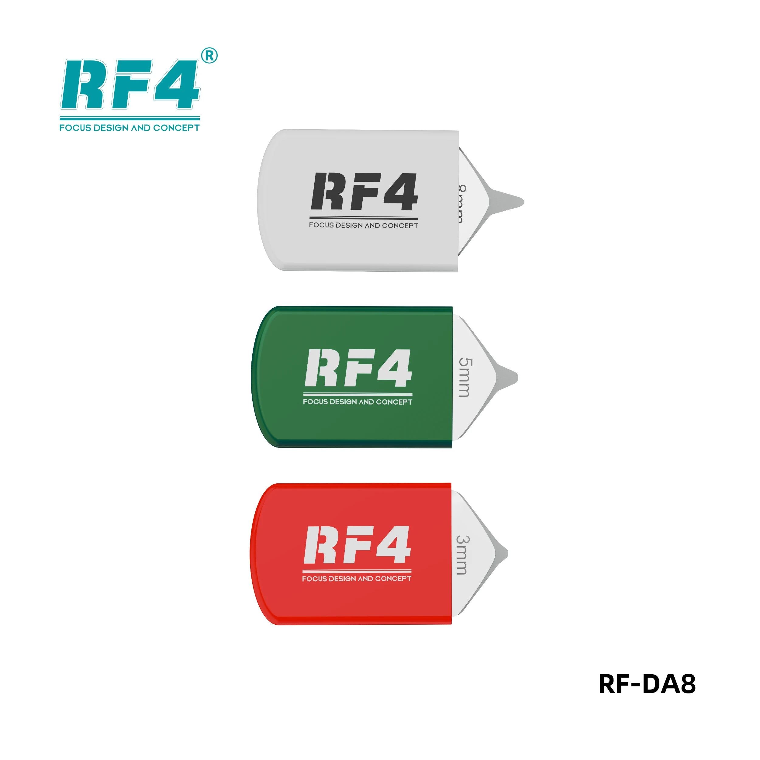 RF4 Multi-function Disassembly Blade Ultra-thin Steel Opening Pryer Teardown Piece Edge Screen Metal Pry Bar 4PCS/LOT RF-DA8