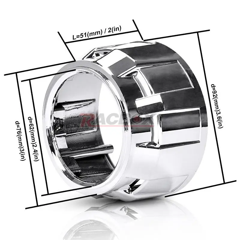 2.5 inch Projector Lens Shrouds Headlight Mask For Bi-xenon Mini WST Lenses DIY Retrofit Car Styling Accessories Silver Black