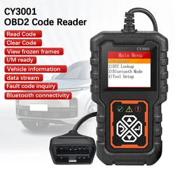 Engine Battery O2 Sensor EOBD OBD 2 Scanner Fault Code Clear Digital Display OBD2 Code Reader Car Diagnostic Tools CY3001