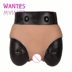 WANTES Simulated Silicone Fake Vagina Briefs Abundant Buttocks For Crossdresser Hiding Penis Gays Pussy Sex Transgender Cosplay