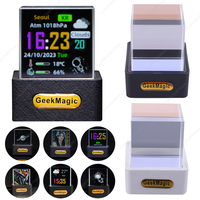 Crystal Cube Photo Display Holographic Desktop Smart WIFI Weather Station Clock with GIF Animations Album for Desktop Decor