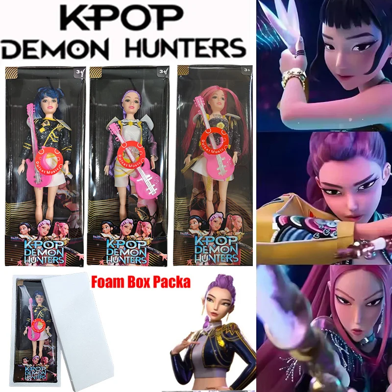 핫 K-pop 데몬 헌터즈 데스크탑 장식 루미 미라 조이 수시 Kpop 데빌 헌터 캐릭터 생일 선물 팬클럽 선물