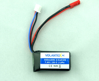 Volantexrc 500mAh 2S 7.4V 20C Lipo Battery with JST Plug for 768-1 Mustang P51D