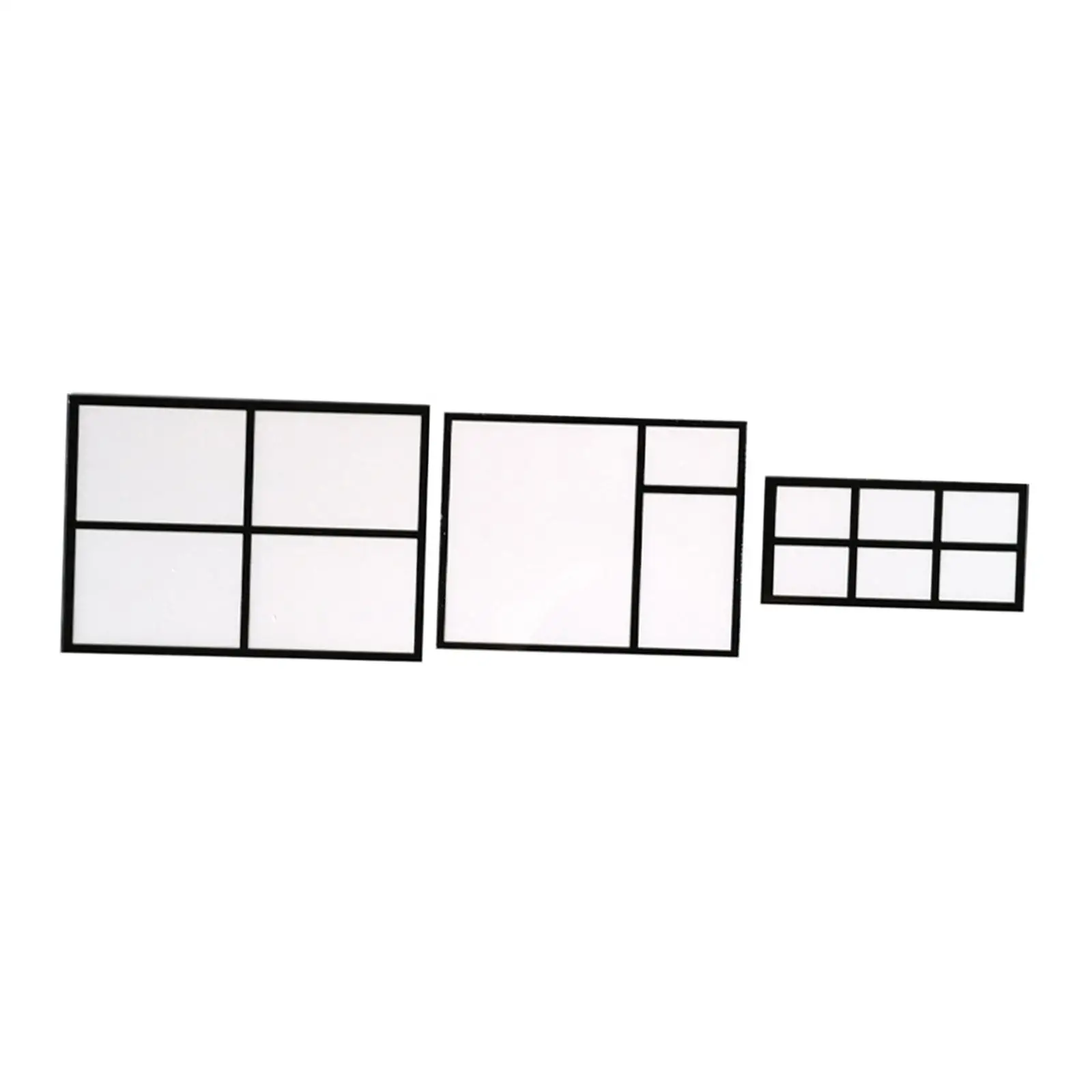 Clear Acrylic Window Model for Miniature Building Layout Materials Diorama Kit Dollhouse Home Decor Accessories
