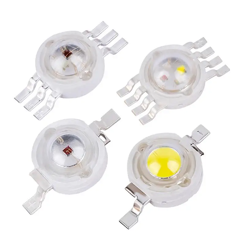 Imitation Lumen 0.5/1/1.5/3W High Power LED Lamp Beads 10Pcs for DIY Portable Flashlight Repair