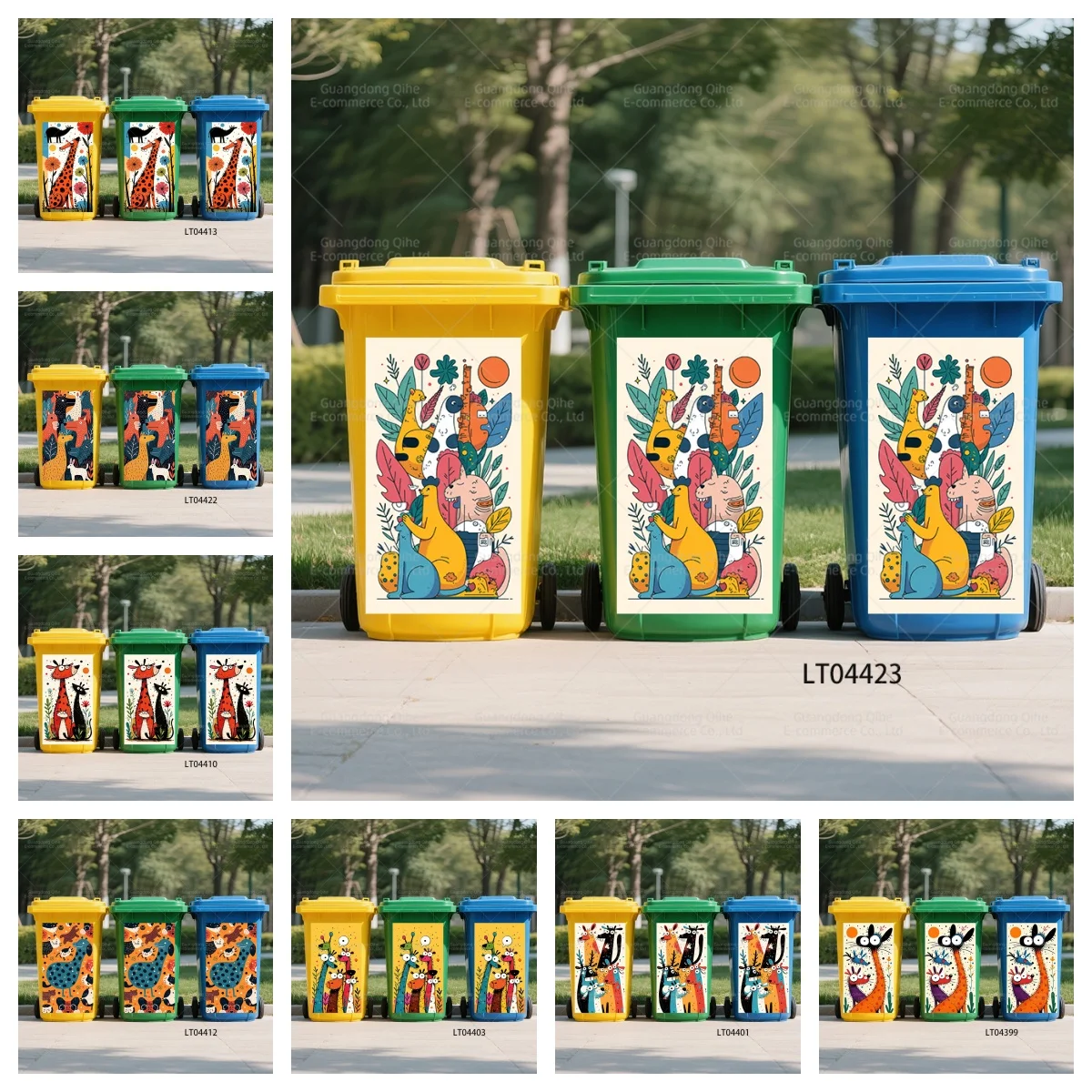 Doodle Style 2026 New Year Decorations Sticker Outdoor Trash Can Renovation Cover Decal Mural Durable PVC Removable Home Decor
