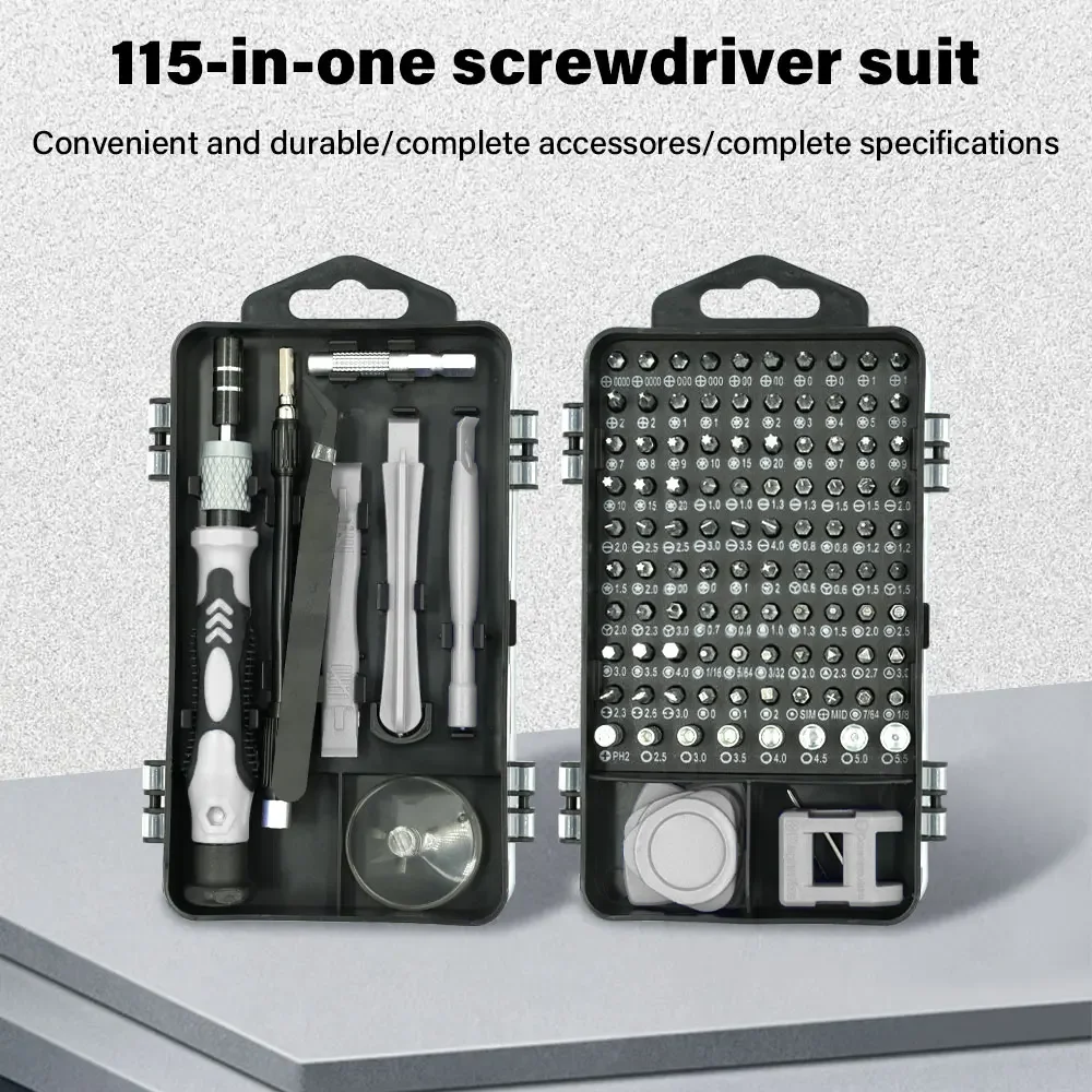 

115 in 1 Multifunctional Precision Magnetic Screwdriver Set Computer PC Mobile Phone Equipment Repair Screwdrive Kit Hand Tools