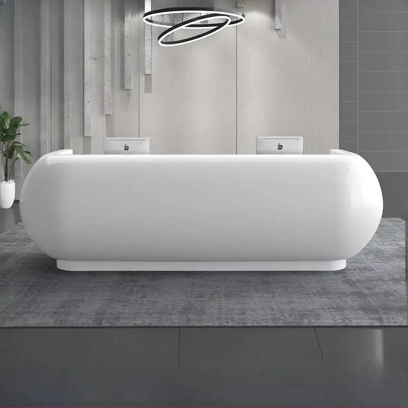 

Стойки ресепшн Welcome Front Desk, белые, в стиле Light Luxury, современные, с ящиками, для элитных магазинов, офисная мебель Escrivaninha