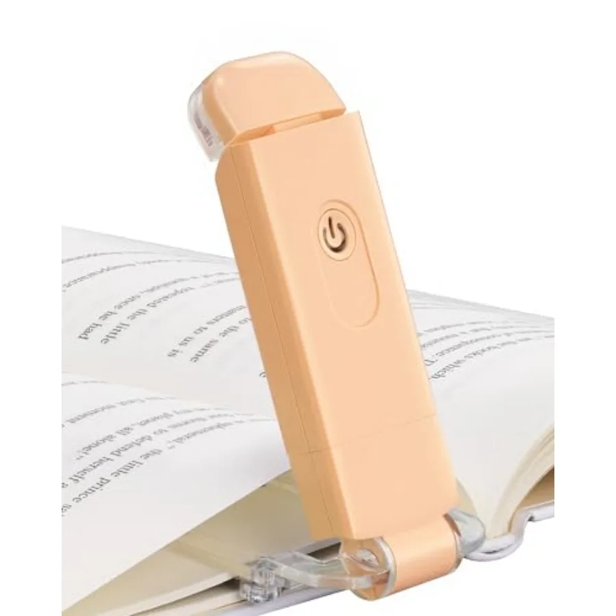 

USB Rechargeable Book Light, LED Clip on Reading Lights for Books in Bed at Night, Portable Bookmark Lamps, 4 Brightness Adjust