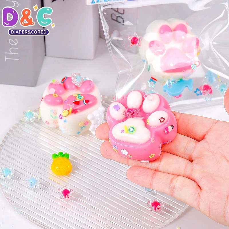 

Cartoon Cat Paw Squishy Squeeze Toy Soft Mochi Toys Cute Slow Rebound Stress Relief Fidget Toys For Children Adults Gifts