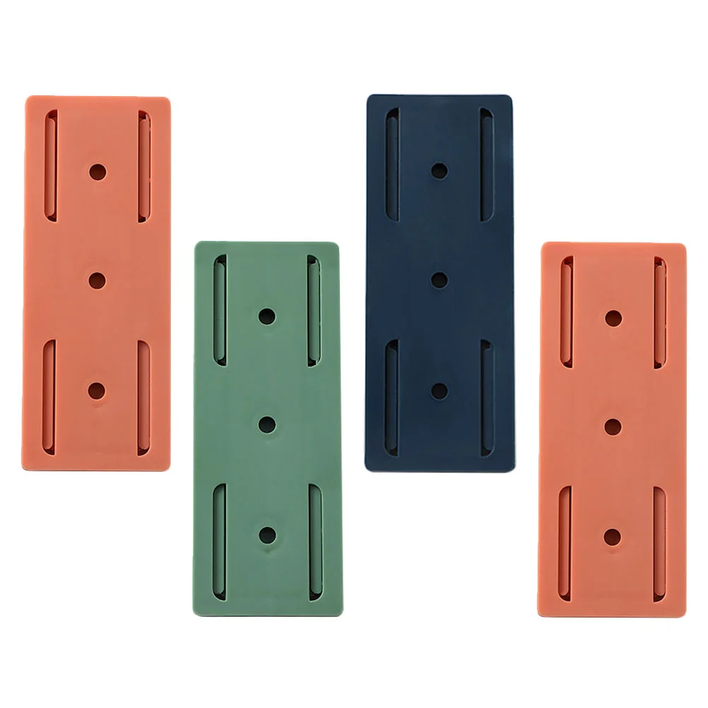 4 Pcs Wire Board Storage Patch Holder Punch-Free Adapter Fixer Panel Router Wall Mount Holders Home Supplies Practical