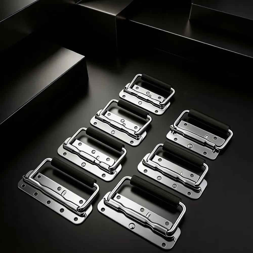 Portable Folding Spring Handle For Vanisee Cabinet Tool Case Industrial Hardware 304 Stainless Steel Flush Pull Replacement