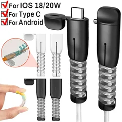 2/1Pack Silicone Cable Winder Protector Type C Anti-break Protective Cable Wire Cord Organizer for IPhone Android Samsung Xiaomi