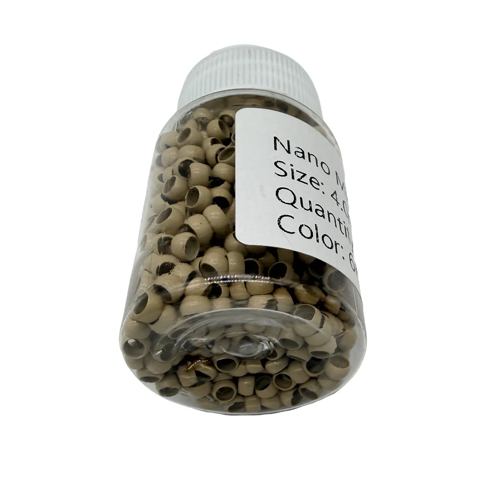3000 Pcs/Lot 4.0*2.7*2.5 mm Black Nano micro Rings Copper micro Beads For Nano Ring Hair Extensions 7 Color in Stock