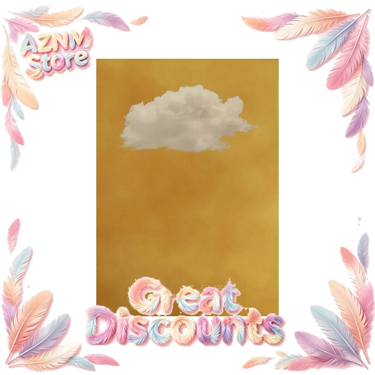 Yellow Cloud Mustard Cloud Print Poster Modern Minimalist Abstract Canvas Painting Spring Wall Art Poster Home Decor 2026