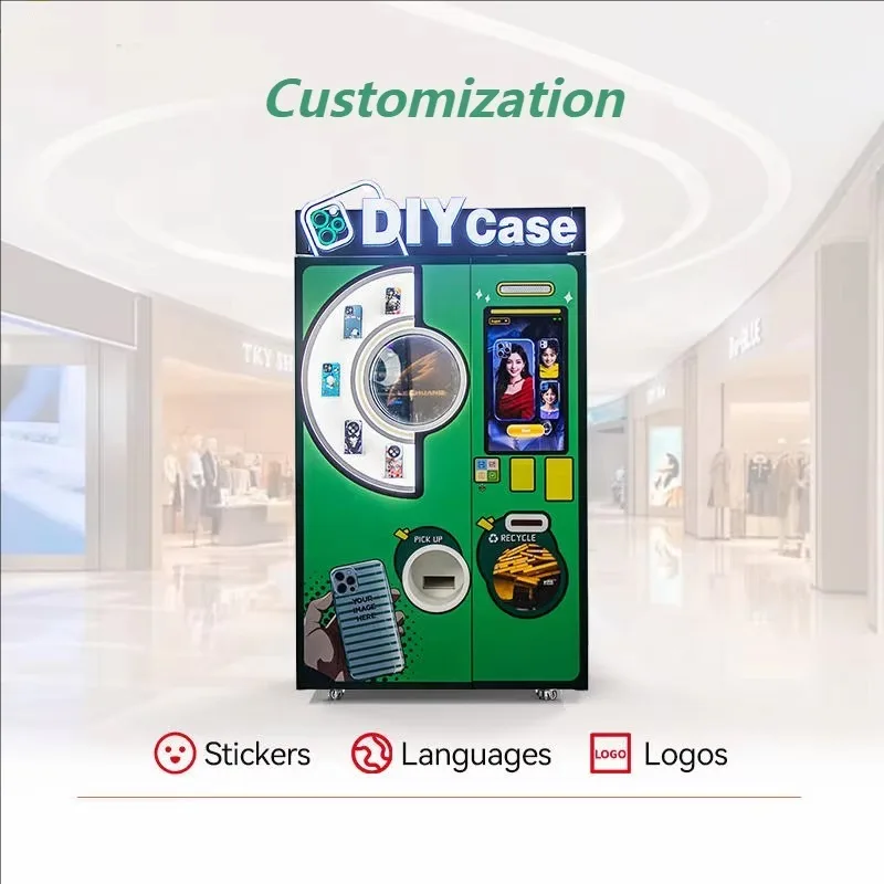 2025 حار بيع مخصص آلة طابعة حالة الهاتف الأوتوماتيكية الخدمة الذاتية آلة بيع حالة الهاتف المحمول للبيع