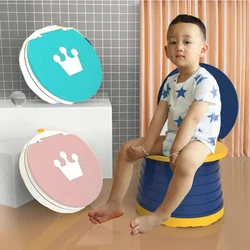 Toilette per vasino per bambini per uso domestico portatile e pieghevole da campeggio all'aperto Clamshell uso urgente toilette vasino da viaggio per bambini