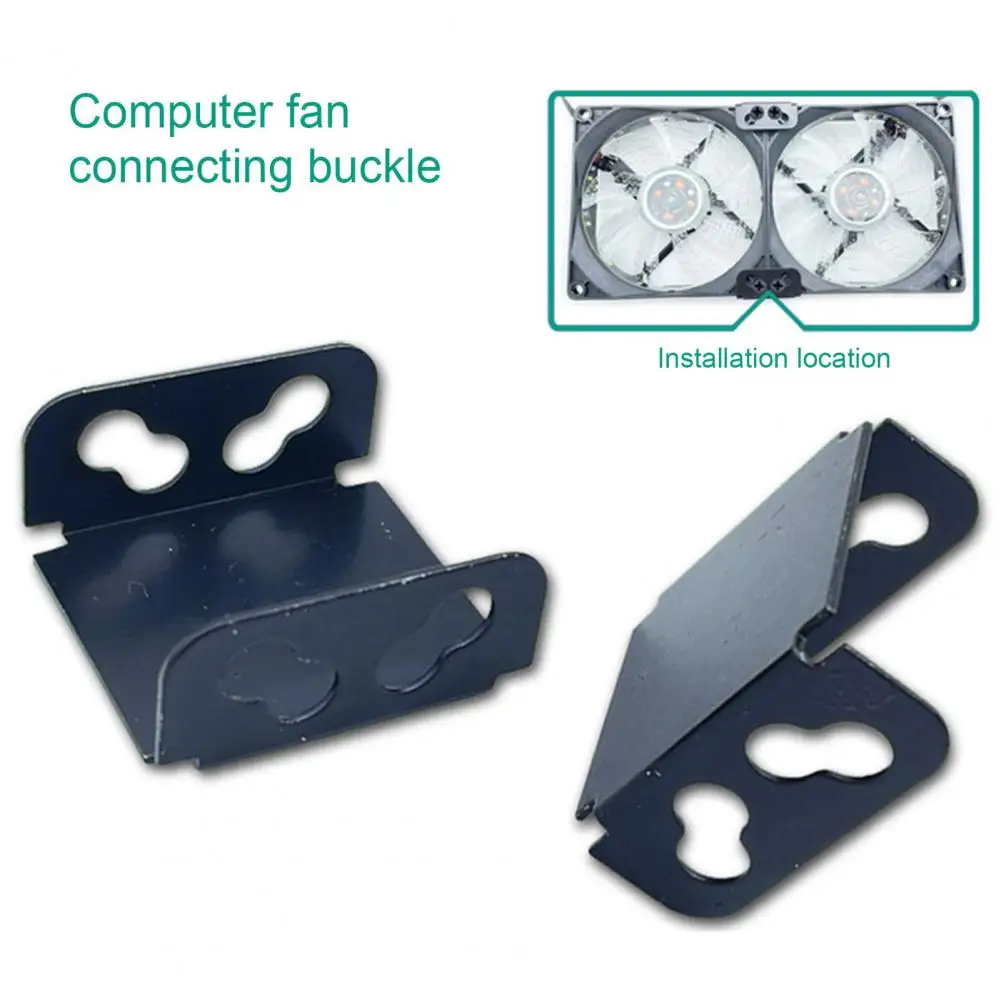 2Pcs Desktop Fan Connection Buckle Mute Computer Case ventola di raffreddamento verniciatura a spruzzo connessione fibbia parallela