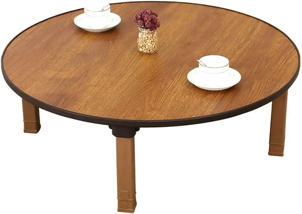 Round Folding Tea Coffee Table, Japanese-Style Low Table, Dining Table, Study Table, Small Desk, For Tatami Sitting On The