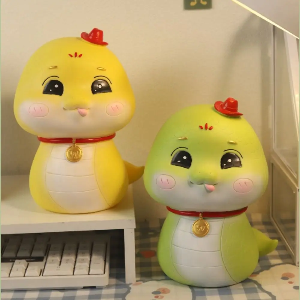 กระปุกออมสินรูปงูจักรราศี ความจุขนาดใหญ่ กล่องเก็บเหรียญแบบพกพา ลายการ์ตูนงู