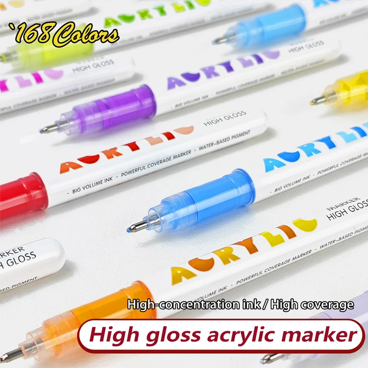168/72/12 Farben GuangNa Hochglanz-Acryl-Markierungsstifte, DIY handgezeichnet, Graffiti-Farbkunststift-Set, perfekt für Künstler/Studenten – Detail 23