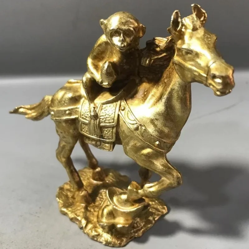 

Antique Copper Horse Seal Ornament Office Desk Tabletop Small Decoration Small Size Decorative Gift