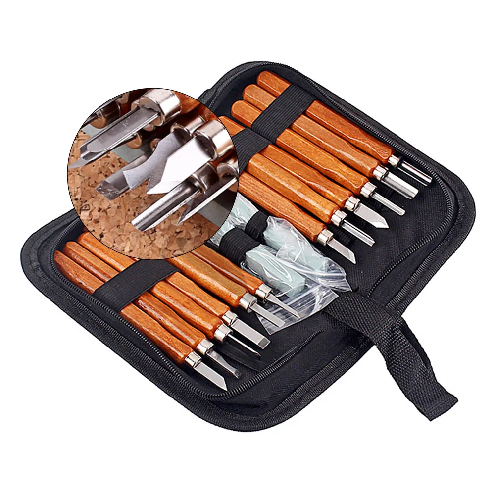 

Wood Carving Kit Whetstone Tools H Chisel Musical Instrument Set Gouge Carpenter Softwood Pine Poplar Whittling Sewing