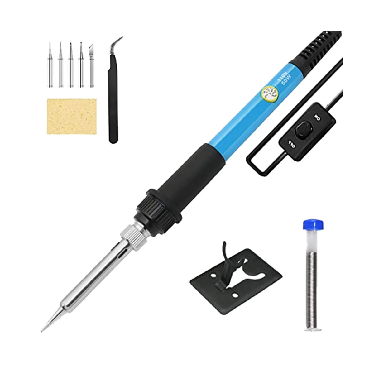 

Soldering Iron Soldering Iron Set Adjustable Temperature (200-450°C) ON/OF Switch 60W Soldering Iron US Plug